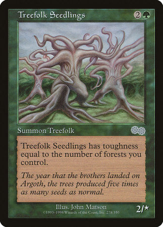 Treefolk Seedlings [Urza's Saga] | Cards and Coasters CA