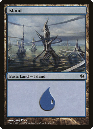 Island (42) [Duel Decks: Venser vs. Koth] | Cards and Coasters CA
