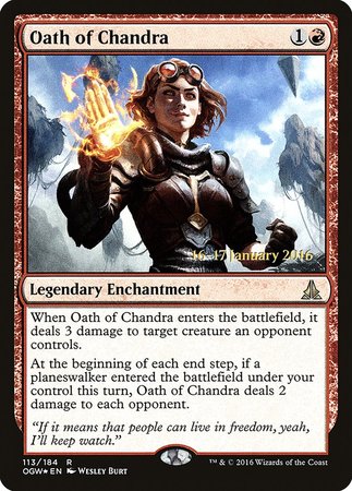 Oath of Chandra [Oath of the Gatewatch Promos] | Cards and Coasters CA