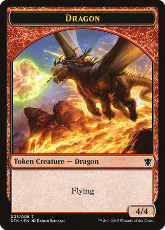 Dragon Token [Dragons of Tarkir Tokens] | Cards and Coasters CA