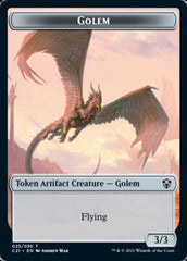 Golem (025) // Thopter Token [Commander 2021 Tokens] | Cards and Coasters CA