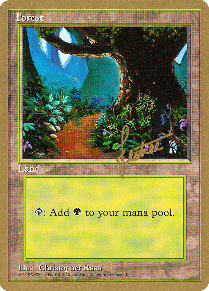 Forest (bl376) (Bertrand Lestree) [Pro Tour Collector Set] | Cards and Coasters CA