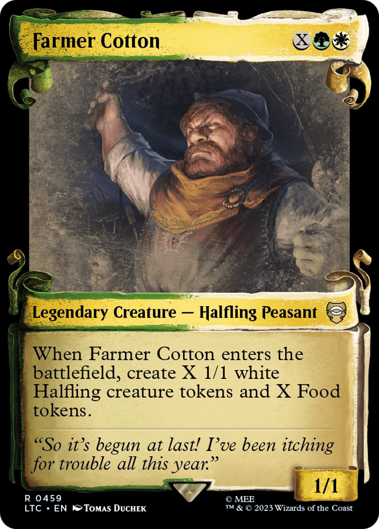 Farmer Cotton [The Lord of the Rings: Tales of Middle-Earth Commander Showcase Scrolls] | Cards and Coasters CA