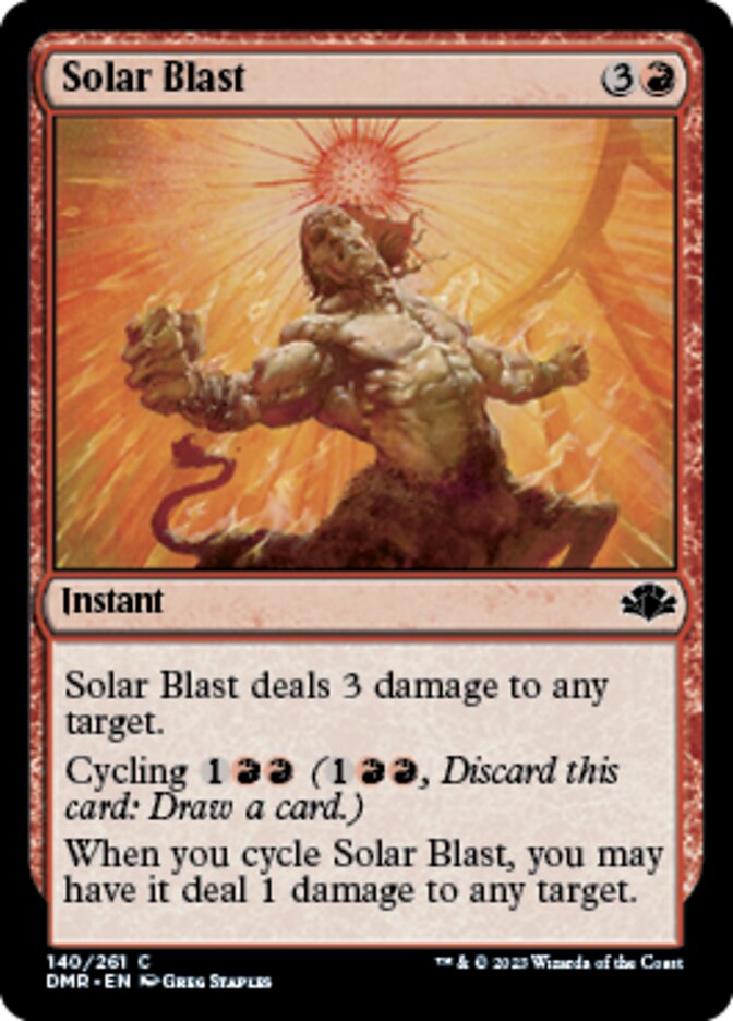 Solar Blast [Dominaria Remastered] | Cards and Coasters CA