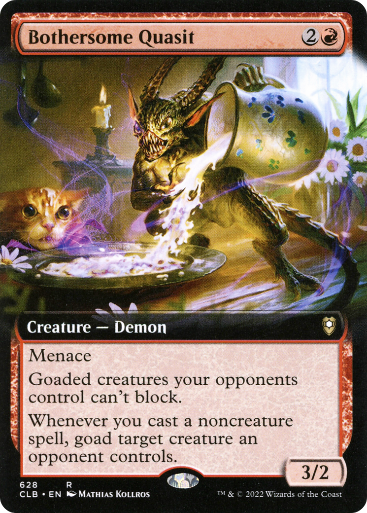 Bothersome Quasit (Extended Art) [Commander Legends: Battle for Baldur's Gate] | Cards and Coasters CA