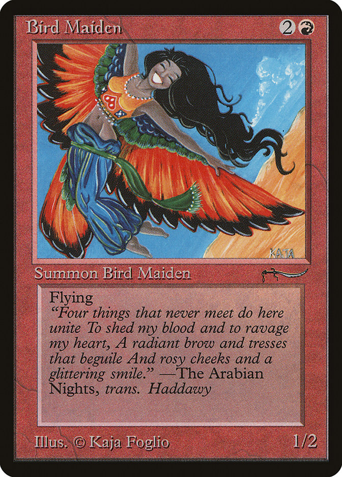 Bird Maiden (Light Mana Cost) [Arabian Nights] | Cards and Coasters CA