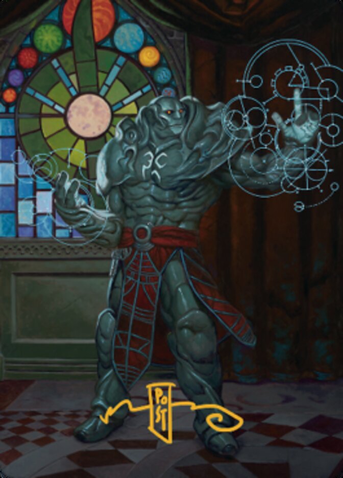 Karn, Living Legacy Art Card 2 (Gold-Stamped Signature) [Dominaria United Art Series] | Cards and Coasters CA