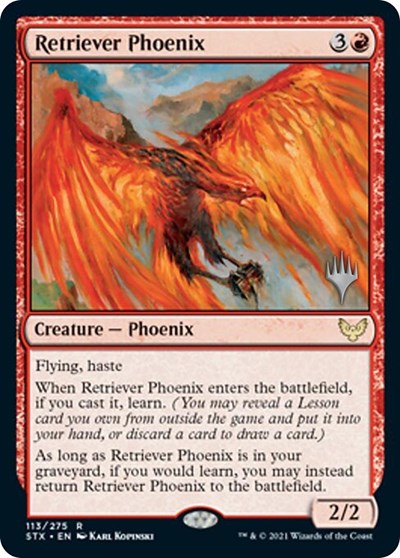 Retriever Phoenix (Promo Pack) [Strixhaven: School of Mages Promos] | Cards and Coasters CA