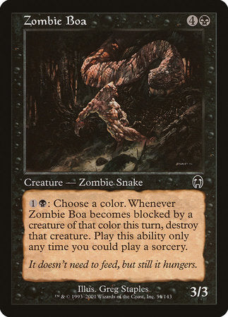 Zombie Boa [Apocalypse] | Cards and Coasters CA