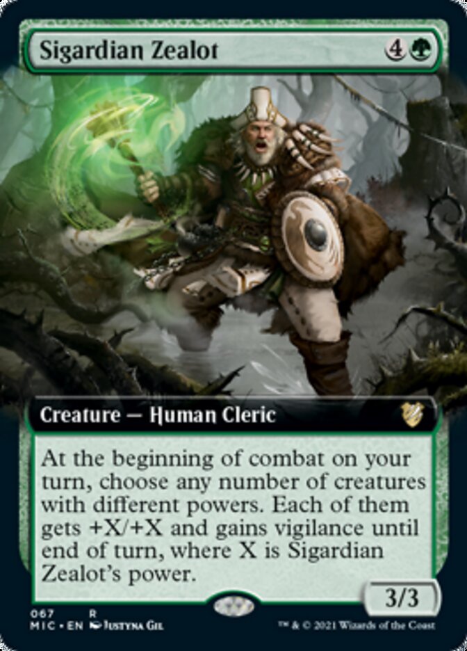 Sigardian Zealot (Extended) [Innistrad: Midnight Hunt Commander] | Cards and Coasters CA