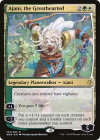 Ajani, the Greathearted [Promo Pack: Throne of Eldraine] | Cards and Coasters CA