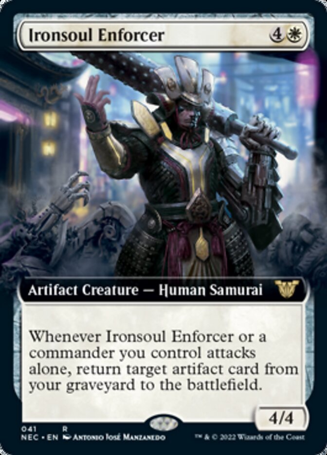 Ironsoul Enforcer (Extended) [Kamigawa: Neon Dynasty Commander] | Cards and Coasters CA