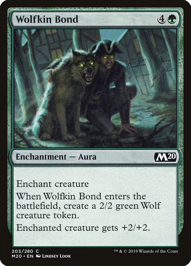 Wolfkin Bond [Core Set 2020] | Cards and Coasters CA