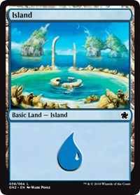 Island (58) [Magic Game Night 2019] | Cards and Coasters CA