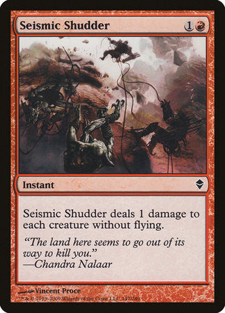 Seismic Shudder [Zendikar] | Cards and Coasters CA