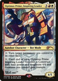 Optimus Prime, Inspiring Leader [Unique and Miscellaneous Promos] | Cards and Coasters CA