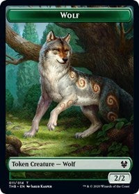 Wolf Token [Theros Beyond Death] | Cards and Coasters CA