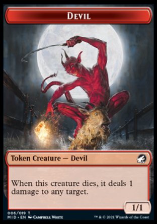 Devil Token [Innistrad: Midnight Hunt Tokens] | Cards and Coasters CA