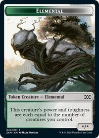 Elemental // Treasure Double-sided Token [Double Masters Tokens] | Cards and Coasters CA