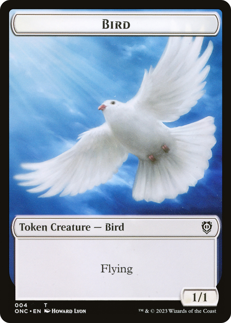 Bird // Cat Double-Sided Token [Phyrexia: All Will Be One Commander Tokens] | Cards and Coasters CA