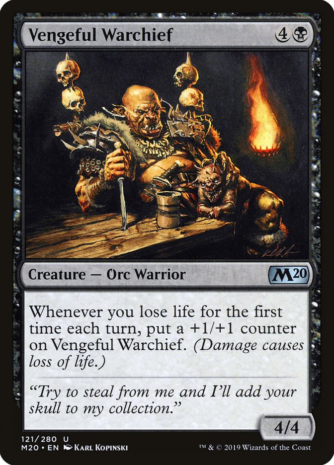 Vengeful Warchief [Core Set 2020] | Cards and Coasters CA