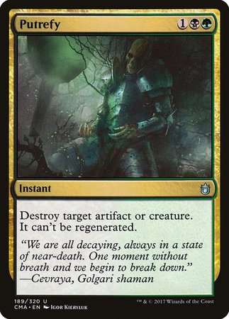 Putrefy [Commander Anthology] | Cards and Coasters CA