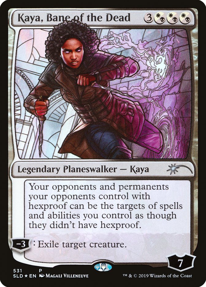 Kaya, Bane of the Dead (Stained Glass) [Secret Lair Drop Promos] | Cards and Coasters CA