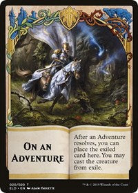 On An Adventure // Spirit Double-sided Token (Challenger 2020) [Unique and Miscellaneous Promos] | Cards and Coasters CA