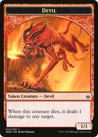 Devil // Satyr Double-sided Token (Challenger 2020) [Unique and Miscellaneous Promos] | Cards and Coasters CA