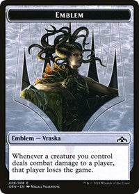 Vraska Emblem // Human Double-sided Token (Challenger 2020) [Unique and Miscellaneous Promos] | Cards and Coasters CA