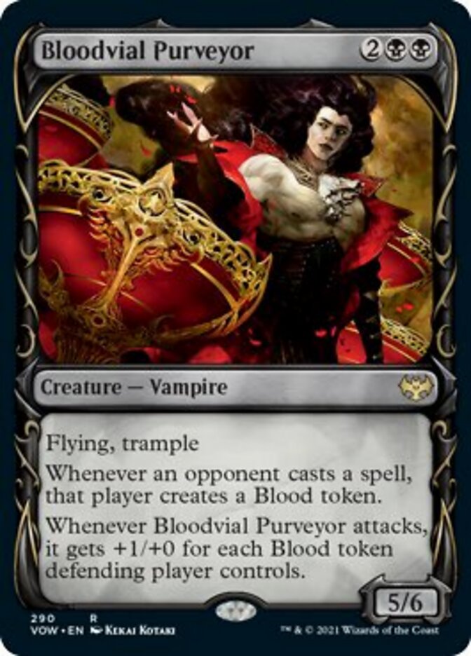 Bloodvial Purveyor (Showcase Fang Frame) [Innistrad: Crimson Vow] | Cards and Coasters CA