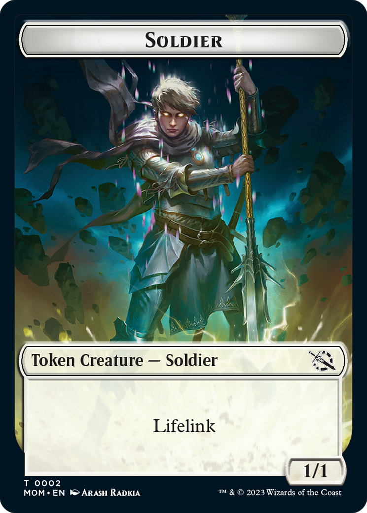 Soldier // Knight Double-Sided Token [March of the Machine Tokens] | Cards and Coasters CA