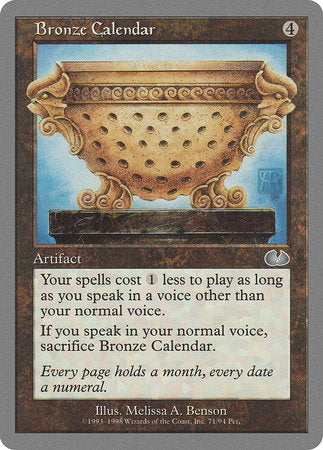 Bronze Calendar [Unglued] | Cards and Coasters CA
