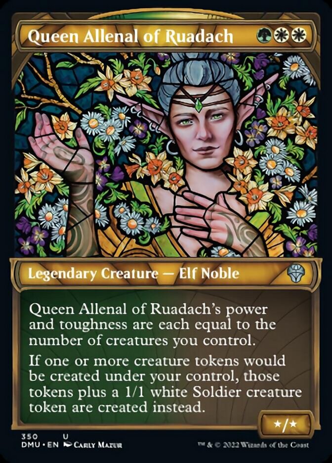 Queen Allenal of Ruadach (Showcase Textured) [Dominaria United] | Cards and Coasters CA