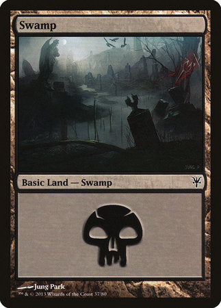 Swamp (37) [Duel Decks: Sorin vs. Tibalt] | Cards and Coasters CA