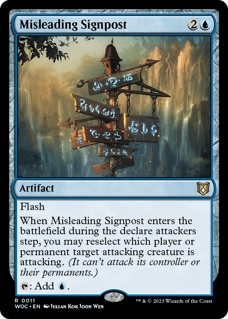 Misleading Signpost [Wilds of Eldraine Commander] | Cards and Coasters CA