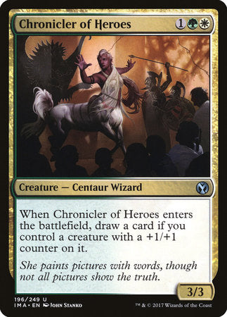 Chronicler of Heroes [Iconic Masters] | Cards and Coasters CA