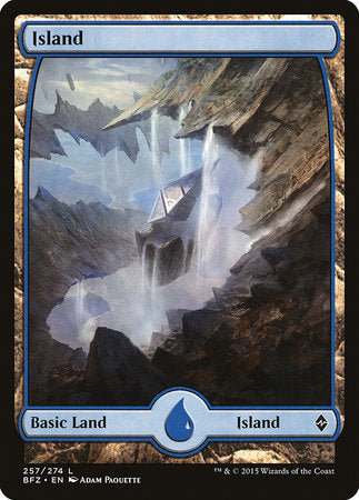 Island (257) - Full Art [Battle for Zendikar] | Cards and Coasters CA