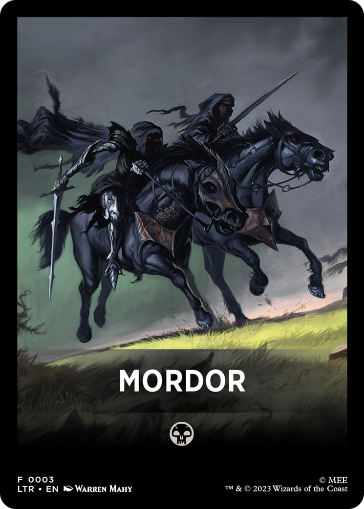 Mordor Theme Card [The Lord of the Rings: Tales of Middle-Earth Tokens] | Cards and Coasters CA