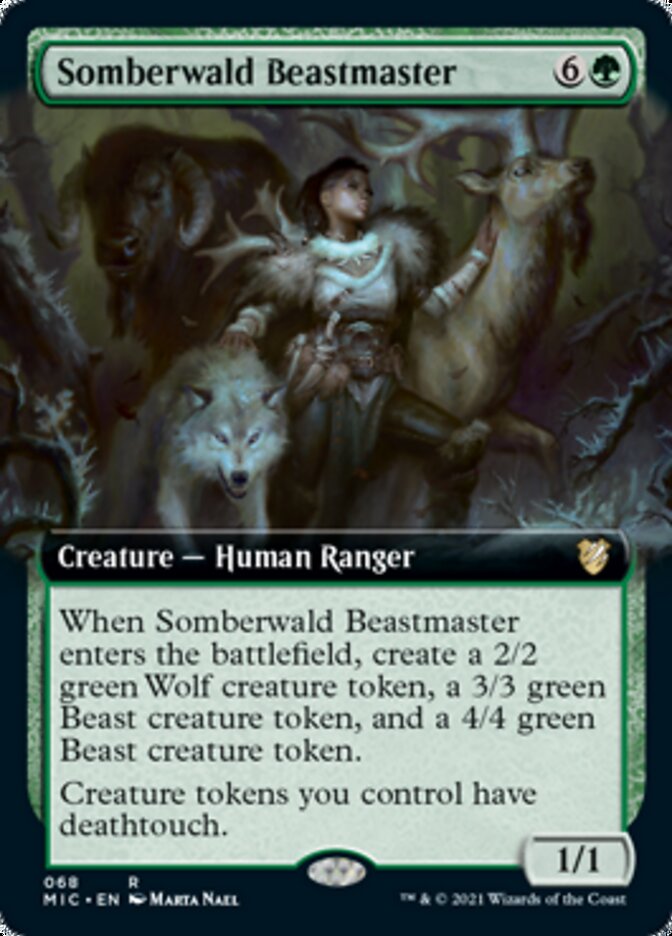 Somberwald Beastmaster (Extended) [Innistrad: Midnight Hunt Commander] | Cards and Coasters CA