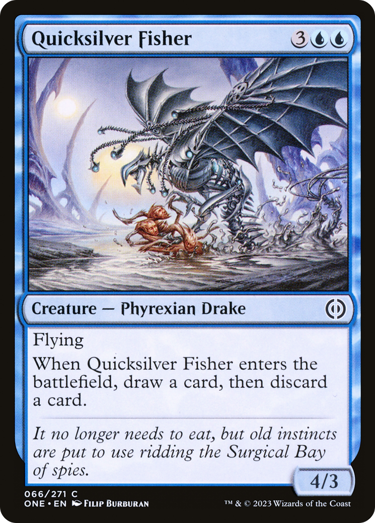 Quicksilver Fisher [Phyrexia: All Will Be One] | Cards and Coasters CA