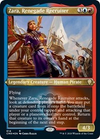 Zara, Renegade Recruiter (Foil Etched) [Commander Legends] | Cards and Coasters CA