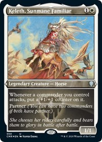 Keleth, Sunmane Familiar (Foil Etched) [Commander Legends] | Cards and Coasters CA