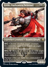 Livio, Oathsworn Sentinel (Foil Etched) [Commander Legends] | Cards and Coasters CA