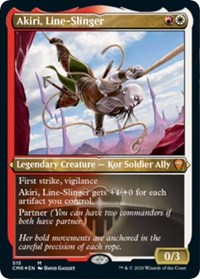 Akiri, Line-Slinger (Foil Etched) [Commander Legends] | Cards and Coasters CA