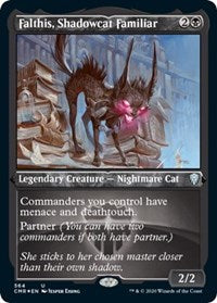 Falthis, Shadowcat Familiar (Foil Etched) [Commander Legends] | Cards and Coasters CA