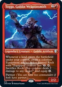 Toggo, Goblin Weaponsmith (Foil Etched) [Commander Legends] | Cards and Coasters CA