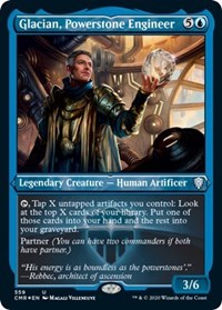 Glacian, Powerstone Engineer (Foil Etched) [Commander Legends] | Cards and Coasters CA