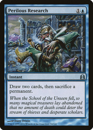 Perilous Research [Commander 2011] | Cards and Coasters CA