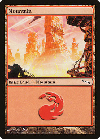 Mountain (302) [Mirrodin] | Cards and Coasters CA